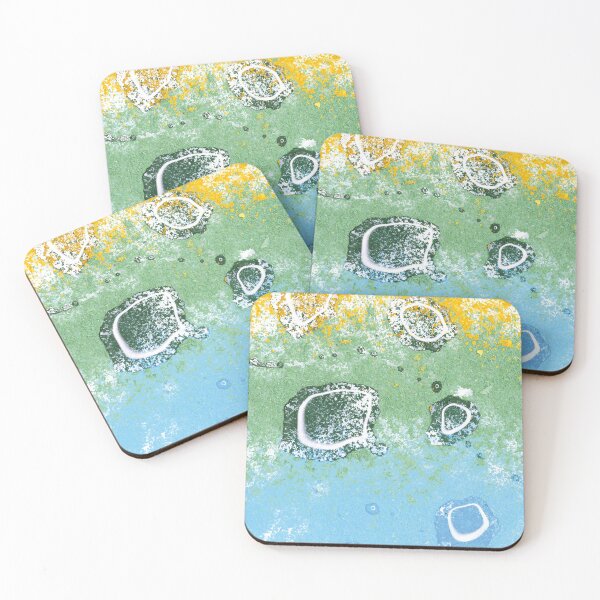 Item preview, Abstract Aesthetic art pattern. Blue and yellow painting. Liquid art designed and sold by AimiAesthetic.