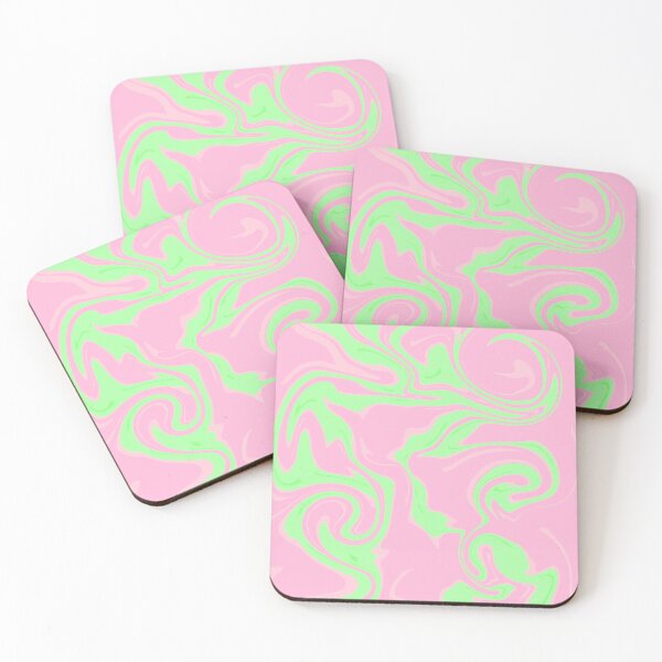 Item preview, Abstract Pastel Green and Pink Liquid Art  designed and sold by quinellie.