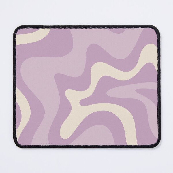 Item preview, Retro Liquid Swirl Abstract Pattern Square Lilac Lavender Purple Cream designed and sold by kierkegaard.