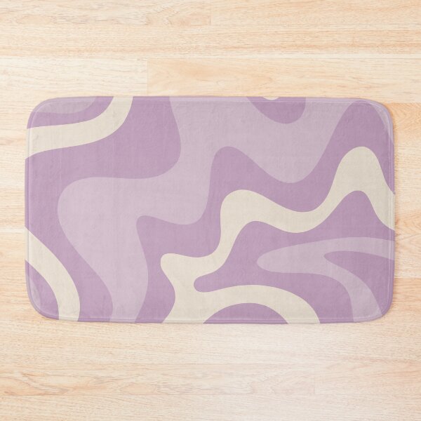 Item preview, Retro Liquid Swirl Abstract Pattern Square Lilac Lavender Purple Cream designed and sold by kierkegaard.