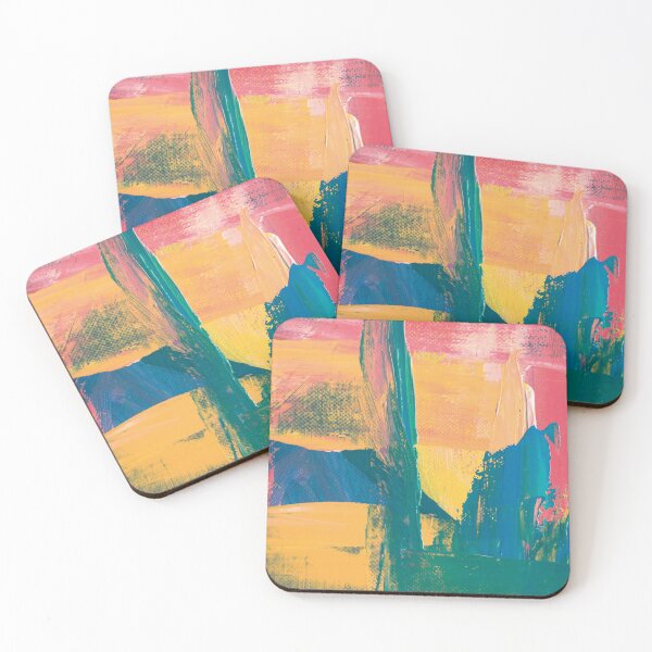 Item preview, Aesthetic pastel art pattern. Emerald green and yellow painting. Liquid art designed and sold by AimiAesthetic.
