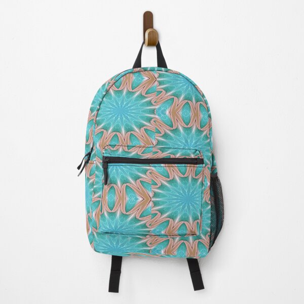 Artikelvorschau, Aqua und Tan Starburst Manipulation Art entworfen und verkauft von CapeCodGiftShop.
