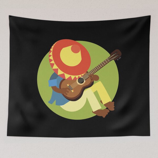 Item preview, Mariachi with Guitar Sticker (Mexican with Guitar) Classic . designed and sold by lesd124b.