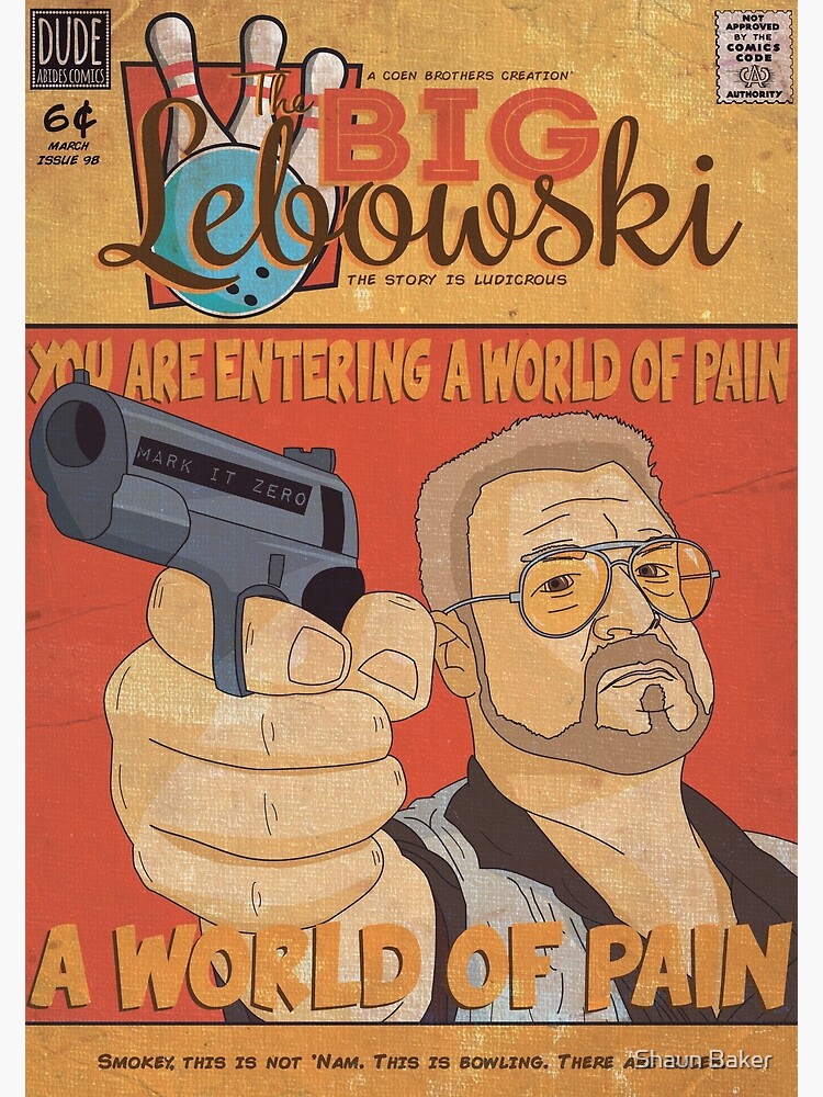 "The Big Lebowski Comic Style Poster" Poster for Sale by thepaperarty