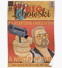 The Big Lebowski Comic Style Poster Poster