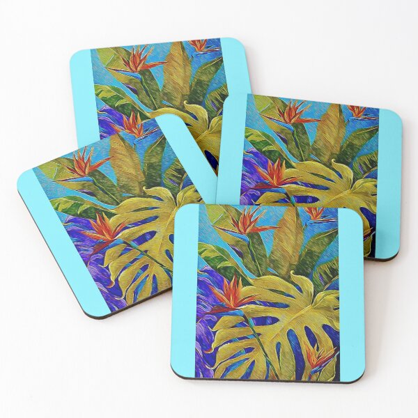 Item preview, Summer holiday jungle leaves flowers bird of paradise multicoloured  edition  designed and sold by SpArtk.