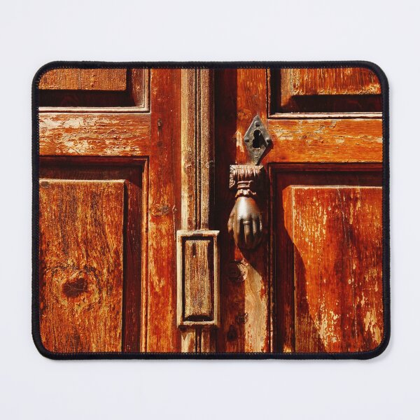 Item preview, Wooden old door with hand door knocker, in Tenerife, Canary Islands designed and sold by CarolinaReina.