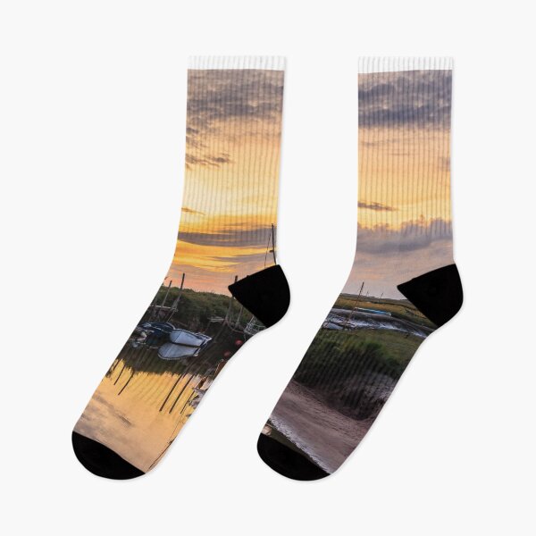 Item preview, Sunset Over The River Glaven at Blakeney Quay designed and sold by Graham Prentice.