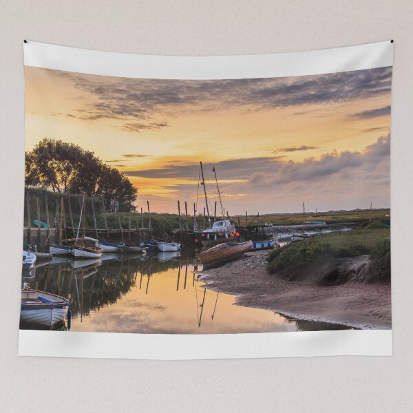 Item preview, Sunset Over The River Glaven at Blakeney Quay designed and sold by Graham Prentice.