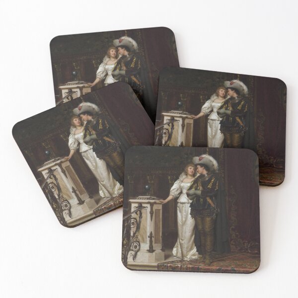 Item preview, A Courtship on the Stairs (19th century) - Frédéric Soulacroix designed and sold by SALON DES ARTS.