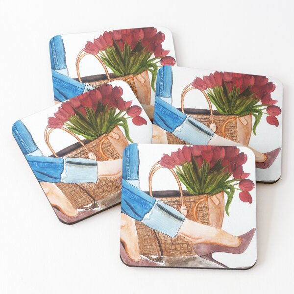 Item preview, Heel shoe with tulips designed and sold by Artsarark.