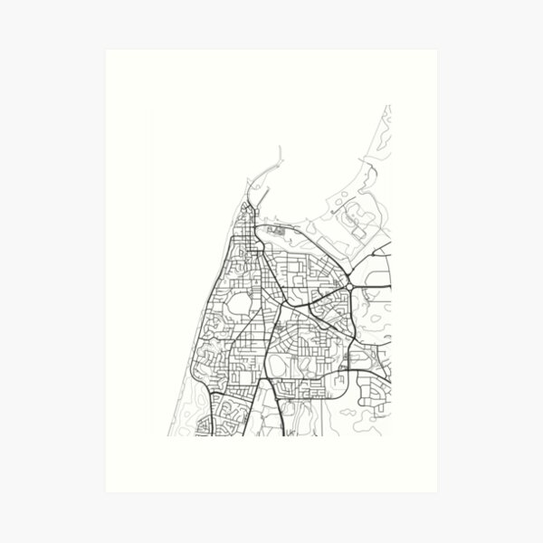 "Bunbury map print wall art, Western Australia gift printable, Home and