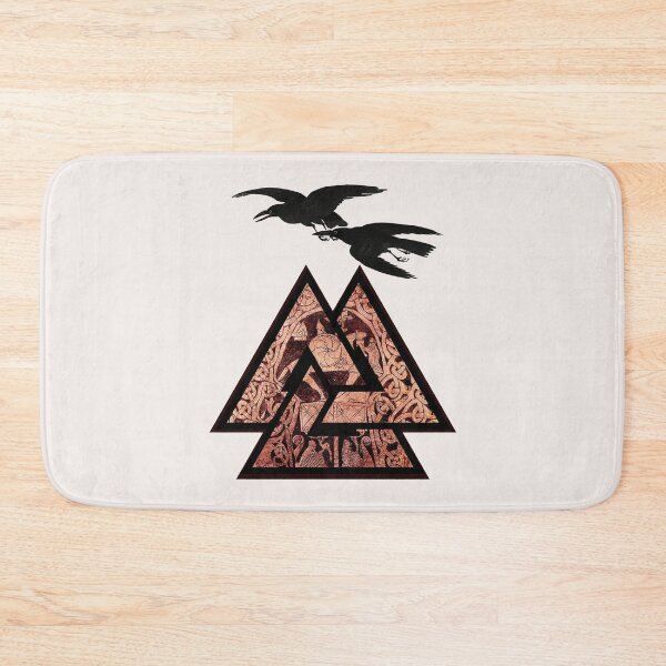 Item preview, VALKNUT VIKING SYMBOL,ODIN HORSEBACK AND TWO RAVENS FLYING designed and sold by BulganLumini.