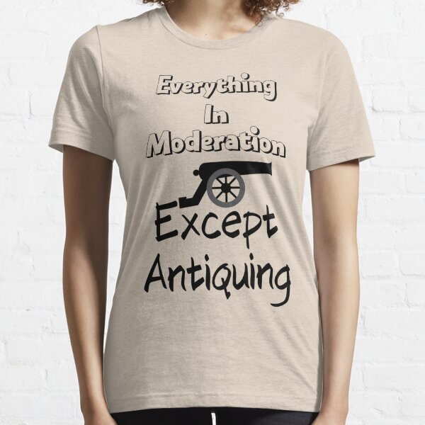 Everything In Moderation Except Antiquing Funny shirt men gift women gift Essential T-Shirt