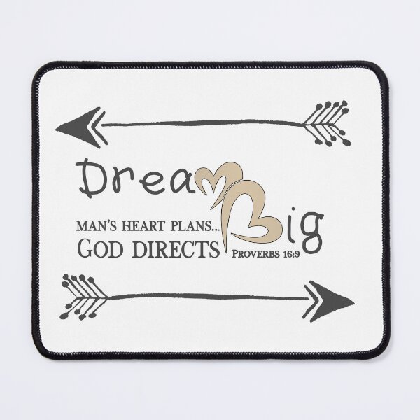 Item preview, Christian Design - Dream Big - Man Plans, God Directs - Proverbs designed and sold by simplydesignart.