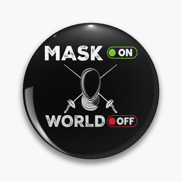Item preview, Mask On World Off Fencing Fencer Epee designed and sold by MooonTees.
