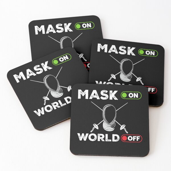 Item preview, Mask On World Off Fencing Fencer Epee designed and sold by MooonTees.