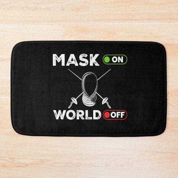 Item preview, Mask On World Off Fencing Fencer Epee designed and sold by MooonTees.