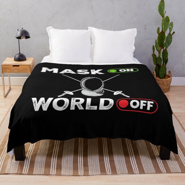 Item preview, Mask On World Off Fencing Fencer Epee designed and sold by MooonTees.