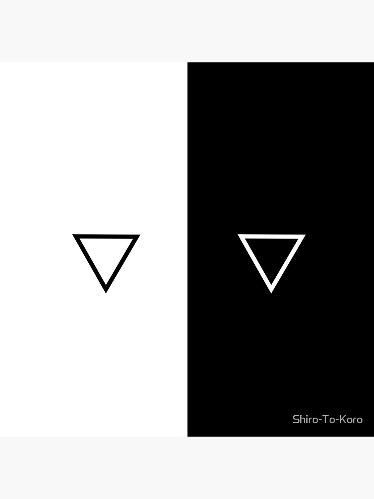 Black And White Triangle Poster By Shiro To Koro Redbubble
