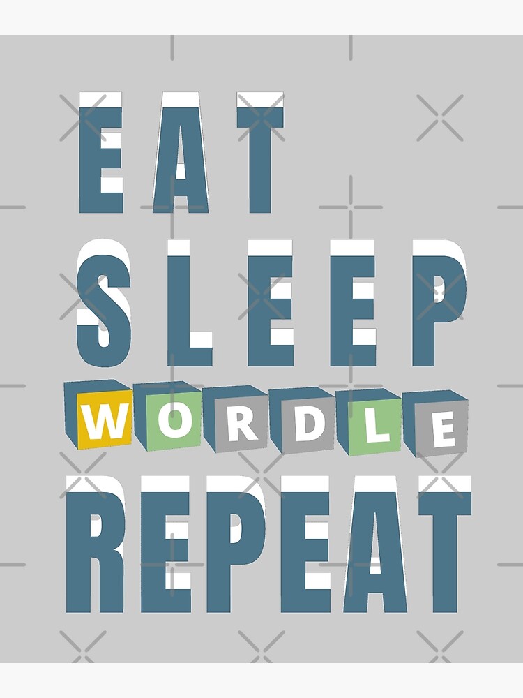 "EAT SLEEP WORDLE REPEAT/ FUNNY WORDLE GAME/CROSSWORD/ PUZZLE GIFT/FAN