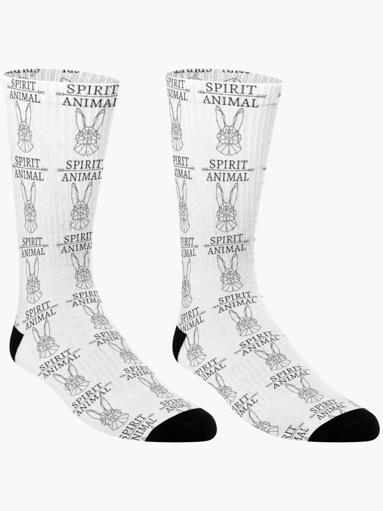 Thumbnail 3 of 5, Socks, Spirit Animal - Rabbit - polygonal designed and sold by RIVEofficial.