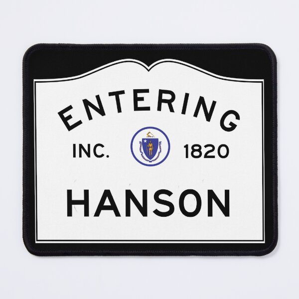 Item preview, Entering Hanson - Commonwealth of Massachusetts Road Sign designed and sold by NewNomads.