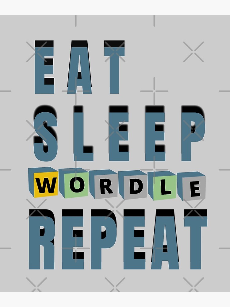"EAT SLEEP WORDLE REPEAT/ FUNNY WORDLE GAME/CROSSWORD/ PUZZLE GIFT/FAN
