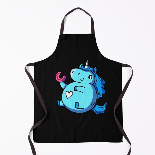 Item preview, Blue unicorn with pink donut designed and sold by AliceMarr.