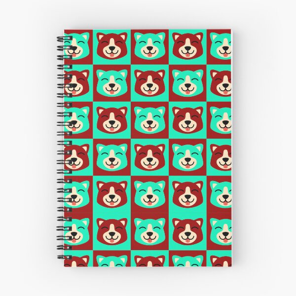Item preview, Dog face patterns pink turquoise designed and sold by CoolArtByMboya.
