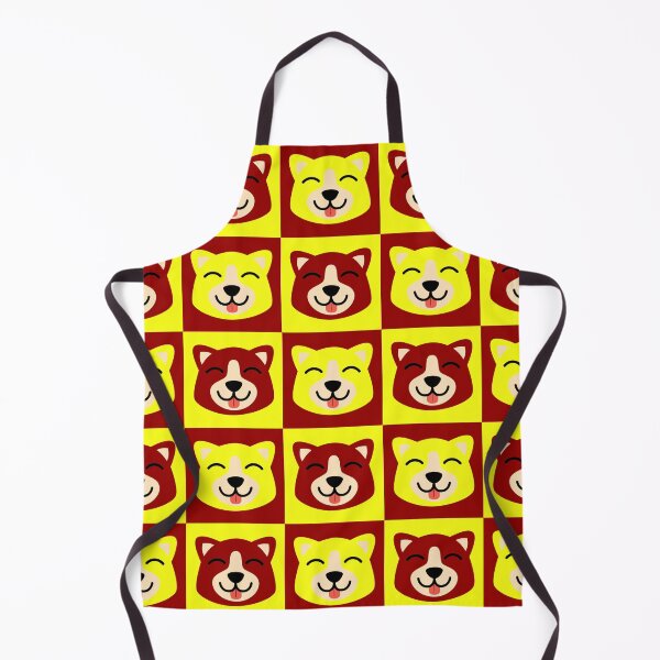 Item preview, Dog face patterns yellow red designed and sold by CoolArtByMboya.