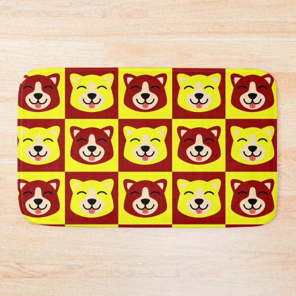 Item preview, Dog face patterns yellow red designed and sold by CoolArtByMboya.
