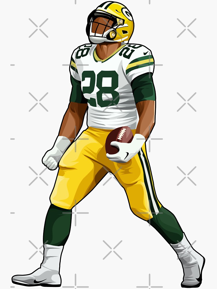 Green Bay Packers AJ Dillon Jersey Sticker 