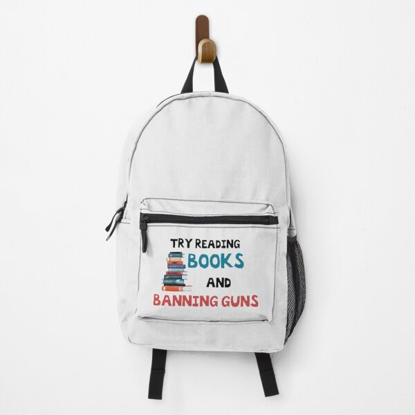 Item preview, Try reading books and banning guns ,gift  designed and sold by JewelGlamour ..