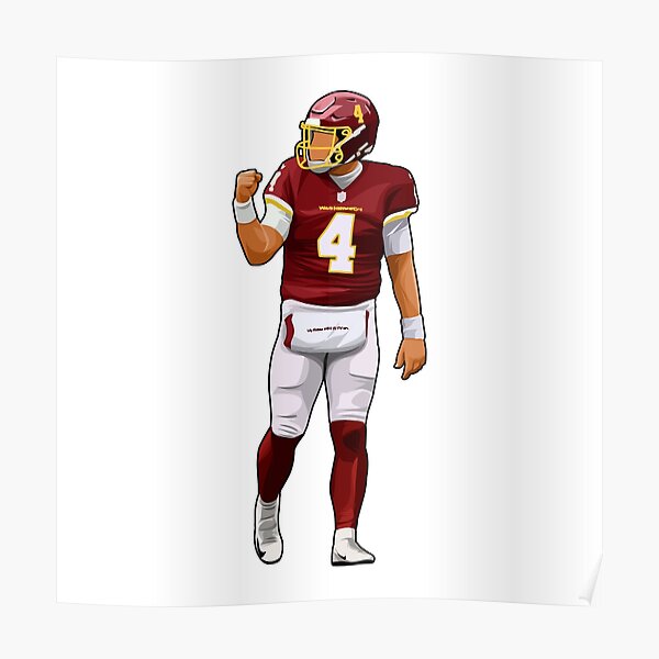 Terry McLaurin Football Paper Poster Commanders 3 - Terry Mclaurin -  Posters and Art Prints