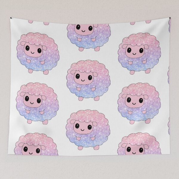 Item preview, fluffy little sheep (glitter edition) designed and sold by ShipsinParadise.