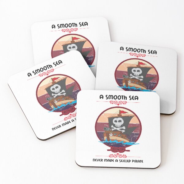 Item preview, Sailor, sailing, pirate ship, jolly roger, sailor quote, a smooth sea never made a skilled pirate designed and sold by mmammammira.