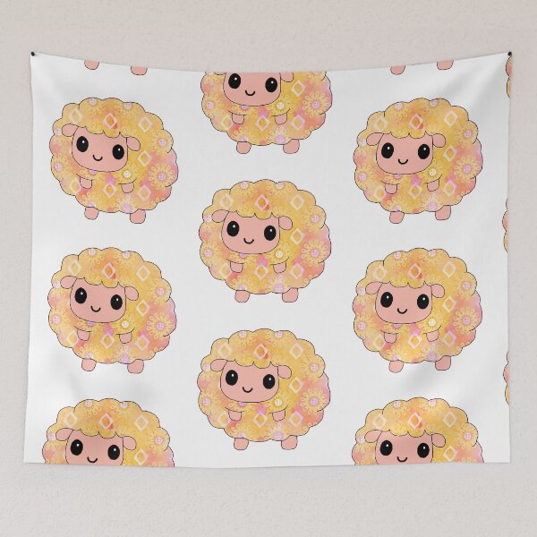 Item preview, fluffy little sheep (abstract edition) designed and sold by ShipsinParadise.