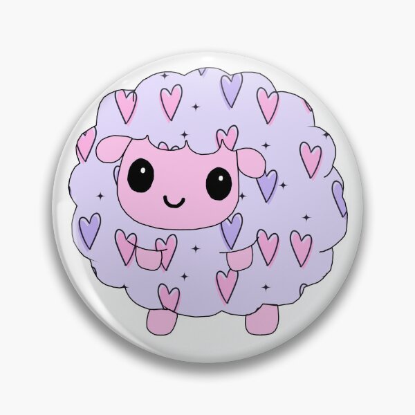 Item preview, fluffy little sheep (heart edition) designed and sold by ShipsinParadise.
