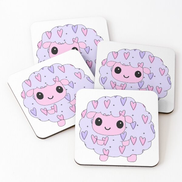 Item preview, fluffy little sheep (heart edition) designed and sold by ShipsinParadise.