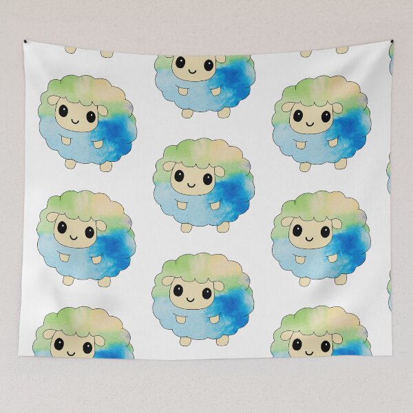 Item preview, fluffy little sheep (watercolour edition) designed and sold by ShipsinParadise.