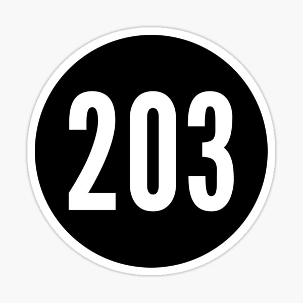 203-of-area-code-zip-code-location-black-and-white-sticker-by-wa-ka-ne-redbubble