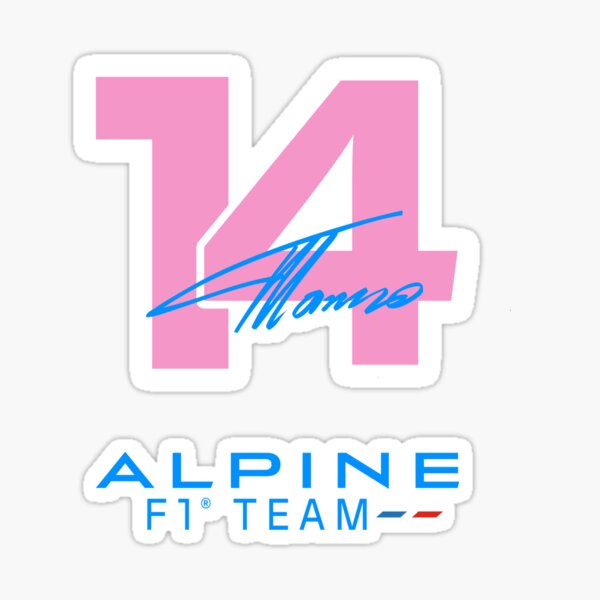 Fernando Alonso 14 Alpine F1 2022 Sticker
