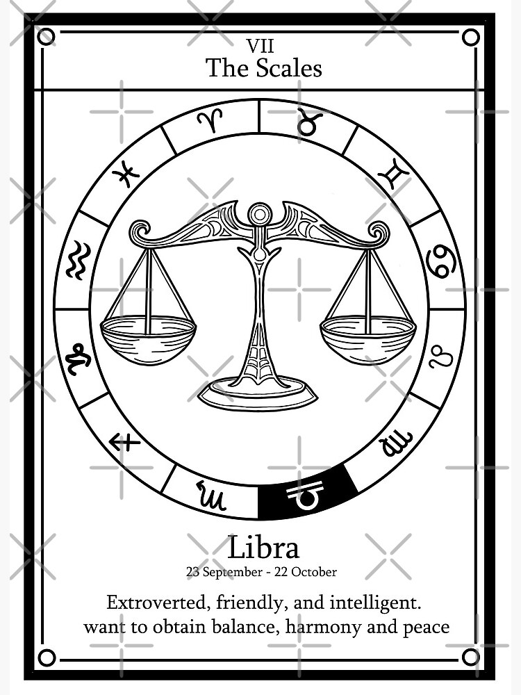 Libra Scales Zodiac Birthday Sign | Art Board Print
