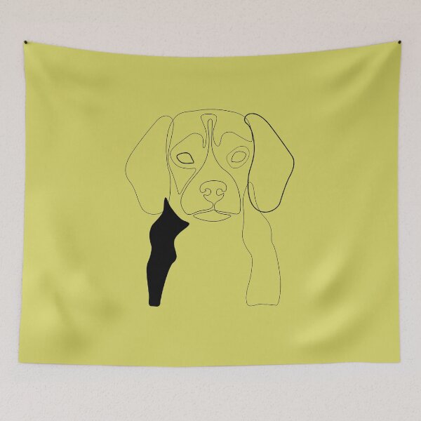 Item preview, Beagle Dog Drawing Breed Line Illustration  designed and sold by PinkySkull.