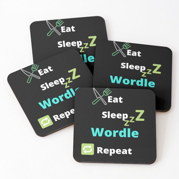 Item preview, Eat sleep wordle repeat | Wordle word game | wordle obsessed designed and sold by Vicsdesignsart.