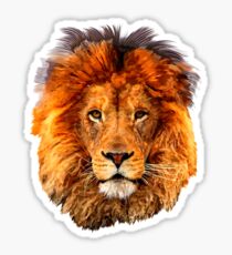 Old Lion Digital art Painting Sticker