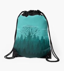 Forest Landscape Drawstring Bag