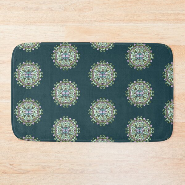 Item preview, Dragonfly Mandala on Blue-Green designed and sold by GrousyGirl.