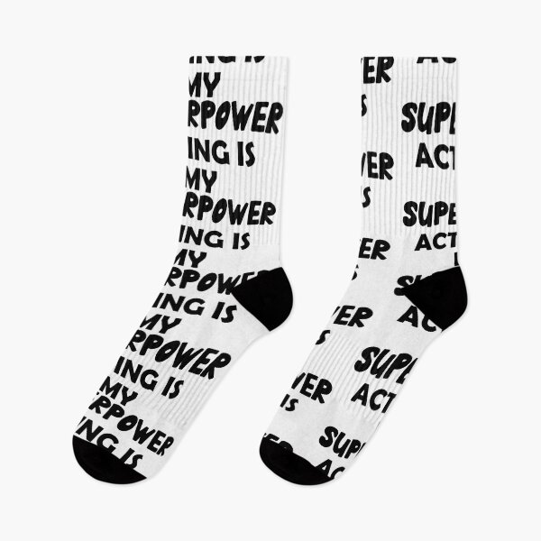 Item preview, Acting Is My Superpower , Funny Simple Text Black And White Font  designed and sold by Every Pet  Shirts.
